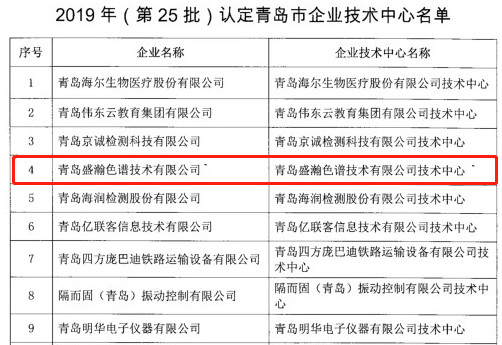 青島市企業(yè)技術(shù)中心名單公布，盛瀚榜上有名！